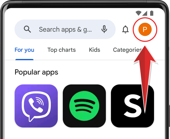 2. Tap the User icon (top-right corner).
