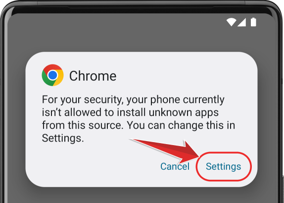 3. Tap the Settings button.